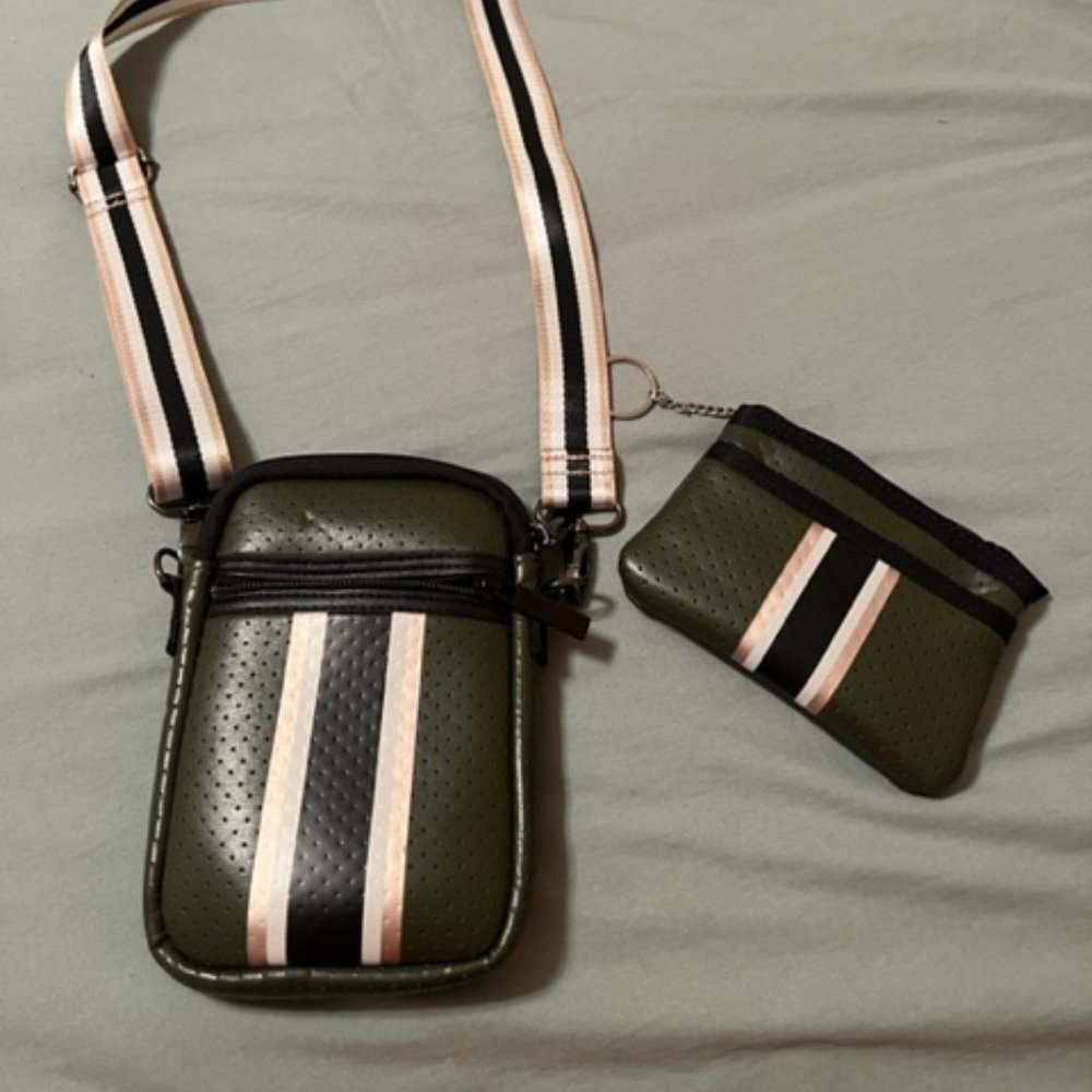 Haute Shore  Casey Cell Phone Crossbody AND Max Spruce Card Case